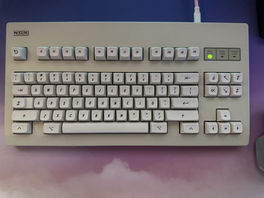 NCR80 mechanical keyboard with Colemak keycaps